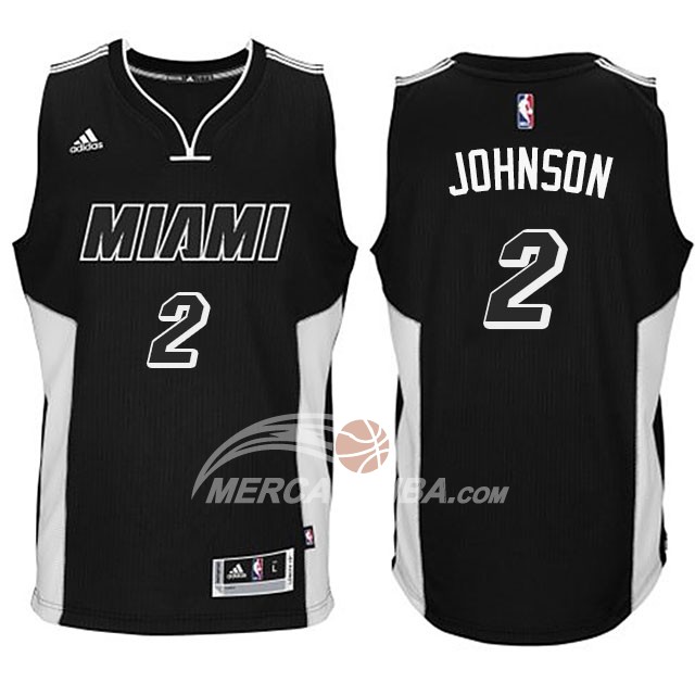 Maglia NBA Johnson Miami Heats Negro Blanco